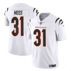 Nike Cincinnati Bengals #31 Zack Moss White Vapor Untouchable Authentic Stitched NFL Jersey