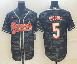 Nike Cincinnati Bengals #5 Tee Higgins Camo Joint Authentic Stitched baseball jersey