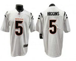 Nike Cincinnati Bengals #5 Tee Higgins White Vapor Untouchable Authentic Stitched NFL Jersey
