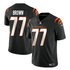 Nike Cincinnati Bengals #77 Trent Brown Black 2024 F.U.S.E. Authentic stitched NFL jersey
