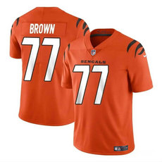 Nike Cincinnati Bengals #77 Trent Brown Orange Vapor Untouchable Authentic stitched NFL jersey