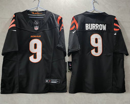 Nike Cincinnati Bengals #9 Joe Burrow Black 2023 F.U.S.E. Vapor Untouchable Limited Stitched Jersey
