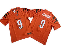 Nike Cincinnati Bengals #9 Joe Burrow Orange 2023 F.U.S.E. Vapor Untouchable Limited Stitched Jersey