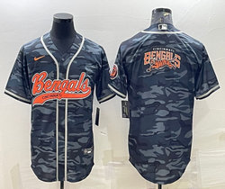 Nike Cincinnati Bengals Grey Camo With team logo Joint Authentic Stitched baseball jersey