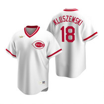 Nike Cincinnati Reds #18 Ted Kluszewski White Cooperstown Collection Authentic Stitched MLB Jersey
