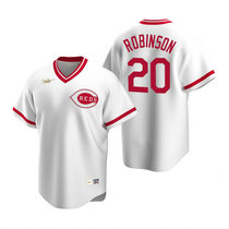 Nike Cincinnati Reds #20 Frank Robinson White Cooperstown Collection Authentic Stitched MLB Jersey