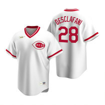 Nike Cincinnati Reds #28 Anthony DeSclafani White Cooperstown Collection Authentic Stitched MLB Jersey