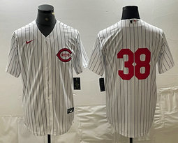 Nike Cincinnati Reds #38 Jose Barrero White White Field of Dreams Authentic Stitched MLB jersey