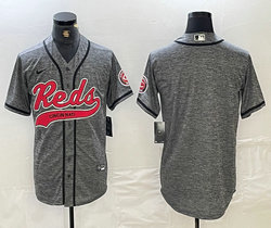 Nike Cincinnati Reds Blank Hemp grey Joint Authentic Stitched baseball jersey