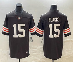 Nike Cleveland Browns #15 Joe Flacco Brown Vapor Untouchable Stitched Football Jersey