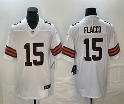Nike Cleveland Browns #15 Joe Flacco White Vapor Untouchable Stitched Football Jersey