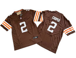 Nike Cleveland Browns #2 Amari Cooper Brown 2023 F.U.S.E Authentic Stitched NFL Jersey
