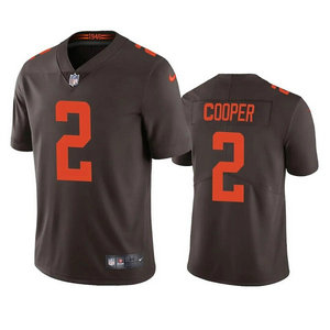Nike Cleveland Browns #2 Amari Cooper Brown Rush Authentic stitched NFL jersey