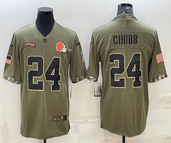 Nike Cleveland Browns #24 Nick Chubb 2022 Salute To Service Authentic Stitched NFL jersey