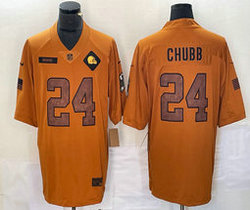 Nike Cleveland Browns #24 Nick Chubb 2023 Brown Salute To Service Authentic Stitched NFL Jersey