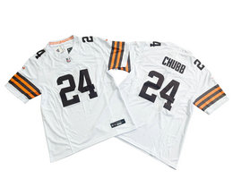 Nike Cleveland Browns #24 Nick Chubb White 2023 F.U.S.E. Authentic Stitched NFL Jersey