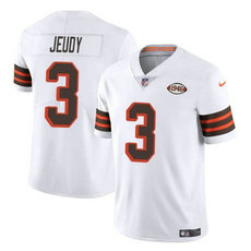 Nike Cleveland Browns #3 Jerry Jeudy White 1946 Vapor Untouchable Authentic Stitched NFL Jersey
