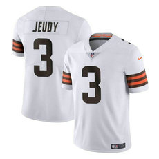 Nike Cleveland Browns #3 Jerry Jeudy White Vapor Untouchable Authentic Stitched NFL Jersey
