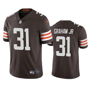 Nike Cleveland Browns #31 Thomas Graham Jr Brown Vapor Untouchable Authentic Stitched NFL Jersey