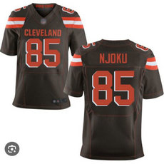 Nike Cleveland Browns #85 David Njoku Brown Old Style Authentic stitched NFL jersey