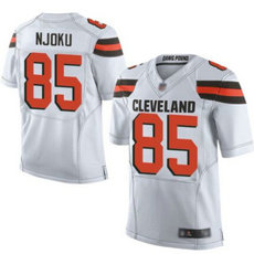 Nike Cleveland Browns #85 David Njoku White Old Style Authentic stitched NFL jersey