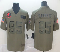Nike Cleveland Browns #95 Myles Garrett 2019 Salute To Service Authentic Stitched NFL jersey