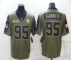 Nike Cleveland Browns #95 Myles Garrett 2021 Salute to Service Authentic Stitched NFL Jersey