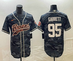 Nike Cleveland Browns #95 Myles Garrett Camo Joint Authentic Stitched baseball jersey