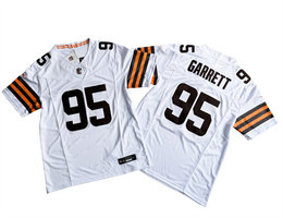 Nike Cleveland Browns #95 Myles Garrett White 2023 F.U.S.E. Authentic Stitched NFL Jersey