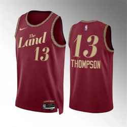 Nike Cleveland Cavaliers #13 Tristan Thompson Red Authentic Stitched NBA Jersey