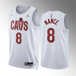 Nike Cleveland Cavaliers #8 Pete Nance White Authentic Stitched NBA Jersey