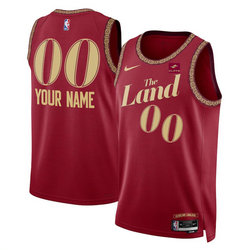 Nike Cleveland Cavaliers Custom Red 2024 City Authentic Stitched NBA Jersey