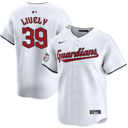 Nike Cleveland Guardians #39 Ben Lively White Game Authentic Stitched MLB Jersey