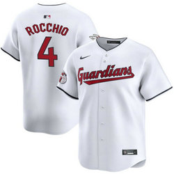 Nike Cleveland Guardians #4 Brayan Rocchio White Game Authentic Stitched MLB Jersey