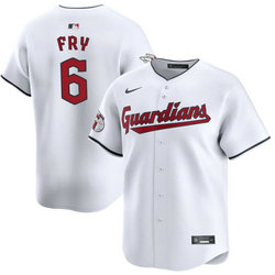 Nike Cleveland Guardians #6 David Fry White Game Authentic Stitched MLB Jersey