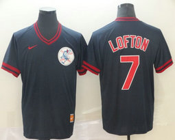 Nike Cleveland Indians #7 Kenny Lofton Pullover Throwback Authentic stitched MLB jersey