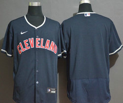 Nike Cleveland Indians Blank Navy Blue Flexbase Authentic Stitched MLB Jersey