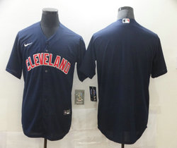 Nike Cleveland Indians Blank Navy Blue Game Authentic Stitched MLB Jersey