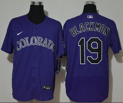 Nike Colorado Rockies #19 Charlie Blackmon Purple Flexbase Authentic Stitched MLB jersey