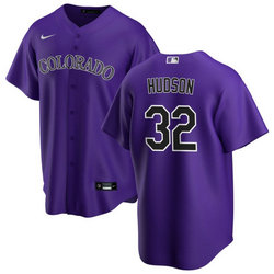 Nike Colorado Rockies #32 Dakota Hudson Purple Game Authentic Stitched MLB Jersey