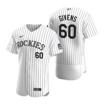 Nike Colorado Rockies #60 Mychal Givens White Flexbase Authentic Stitched MLB Jersey
