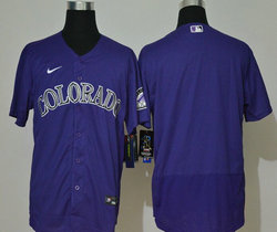 Nike Colorado Rockies #Blank Purple Flexbase Authentic Stitched MLB Jersey