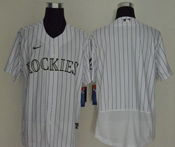 Nike Colorado Rockies #Blank White Flexbase Authentic Stitched MLB Jersey