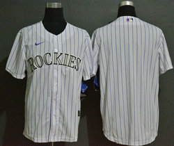Nike Colorado Rockies #Blank White Game Authentic Stitched MLB Jersey