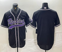 Nike Colorado Rockies Black White Joint Stitched MLB Jersey