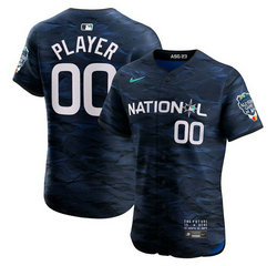 Nike Custom any name Blue 2023 All Star Authentic Stitched MLB Jersey