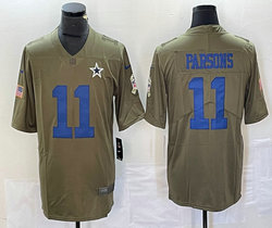 Nike Dallas Cowboys #11 Micah Parsons 2017 Salute to Service Authentic Stitched NFL Jersey