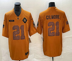 Nike Dallas Cowboys #21 Stephon Gilmore 2023 Brown Salute To Service Authentic Stitched NFL Jersey