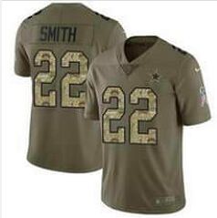 Nike Dallas Cowboys #22 Emmit Smith salute to service jersey