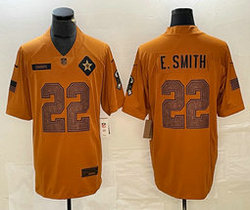 Nike Dallas Cowboys #22 Emmitt Smith 2023 Brown Salute To Service Authentic Stitched NFL Jersey